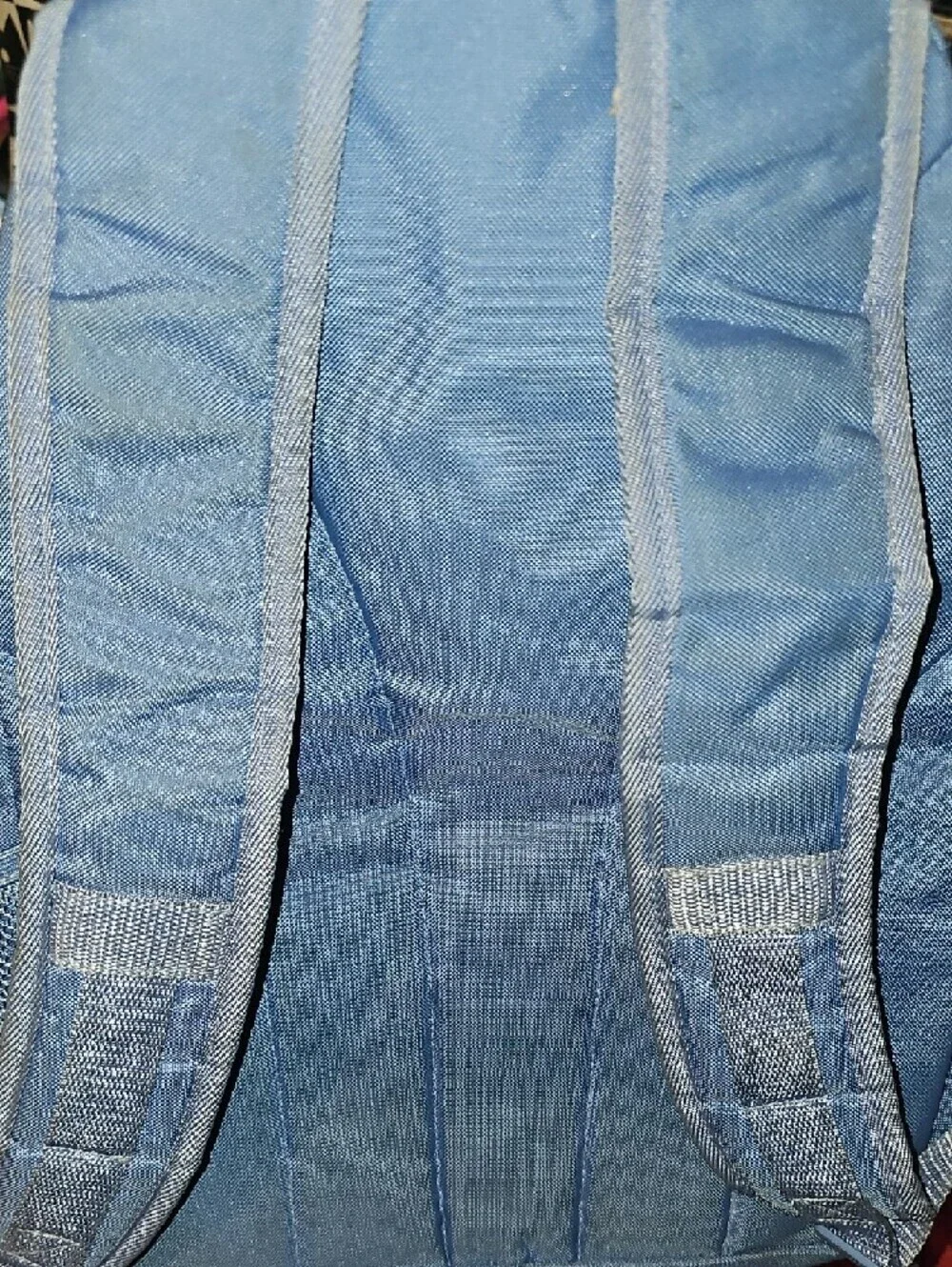 Blue With Teal Green Hearts -Print Backpack Many Pockets